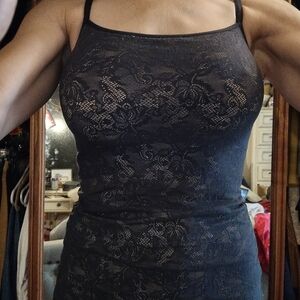 Black Lace Cami Set W/ Bottom Underwear. Excellent Condition.